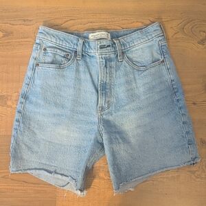Abercrombie & Fitch Blue High Rise Denim Shorts